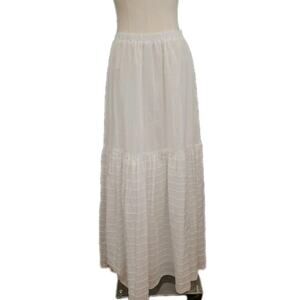 Corey Lynn Calter Lucca Cotton Bottom Ruffle Tier Maxi Prairie Skirt NWT XS